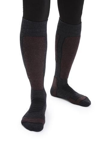 Dámské Ponožky Icebreaker Merino Ski+ Medium Over the Calf Černé | CZ 1527VRWD
